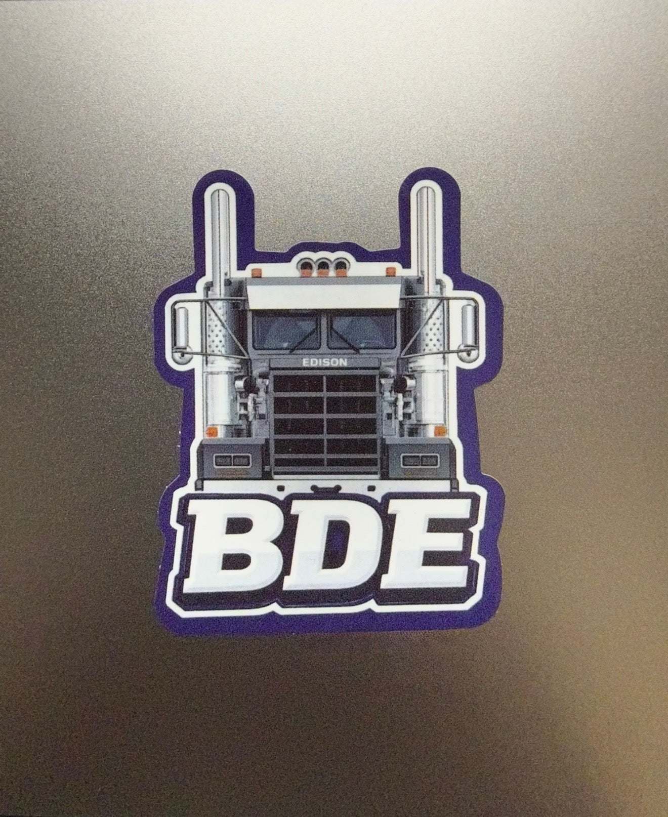 BDE Hard Hat Sticker 2″ blue