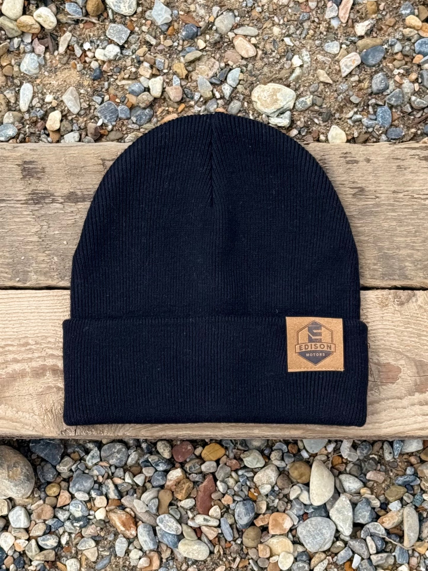 Toque "Beenie" Edison, Leather Logo
