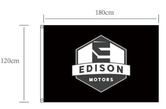 Edison Motors Flag - Black